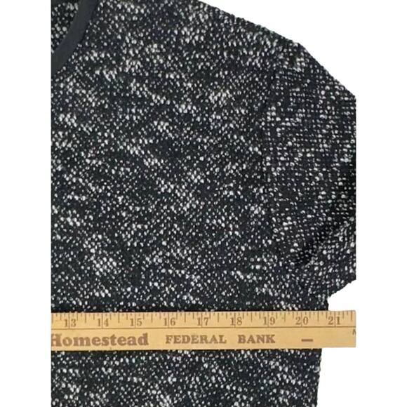 Ann Taylor Jacket Size Medium Black White Speckled Tweed Full Zip - Picture 11 of 12